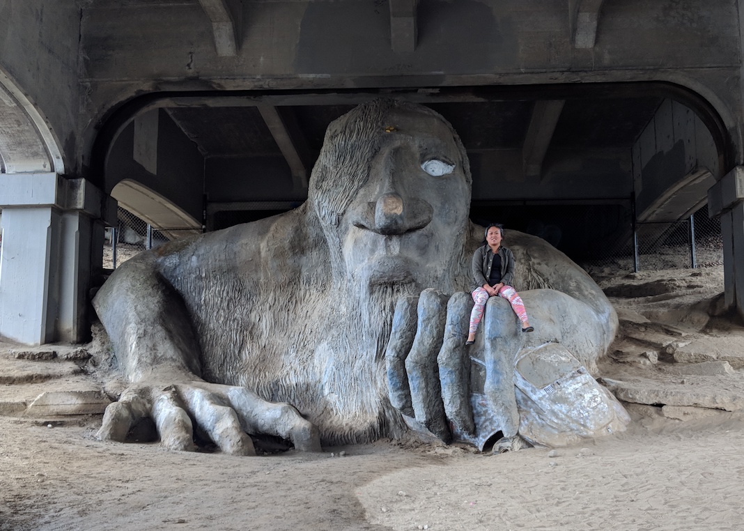 fremont troll statue, 3 day seattle itinerary